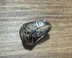 Siyah Akik 925 Ayar gümüş yüzük 5,77 Gr