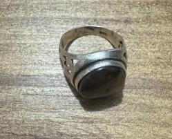 Siyah Akik 925 Ayar gümüş yüzük 5,77 Gr