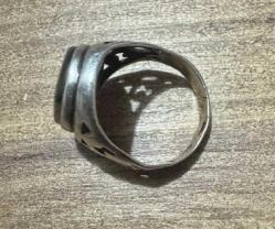 Siyah Akik 925 Ayar gümüş yüzük 5,77 Gr