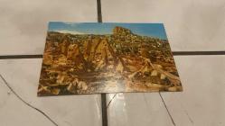 İlk Hristiyanların barındıkları Peri Bacaları arasında kurulmuş olan üç Hisar Köyü - NEVŞEHİR - KARTPOSTAL
