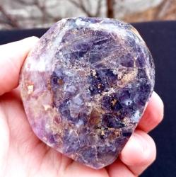 Polisajlı Mor Florit Doğal Kütle