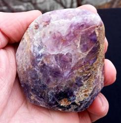 Polisajlı Mor Florit Doğal Kütle