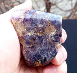 Polisajlı Mor Florit Doğal Kütle