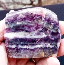 Polisajlı Mor Florit Doğal Kütle