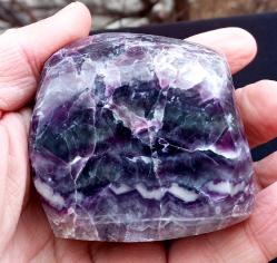 Polisajlı Mor Florit Doğal Kütle