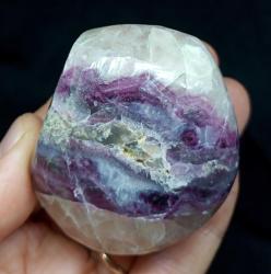 Polisajlı Mor Florit Doğal Kütle