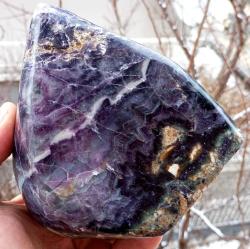 Polisajlı Büyük Gökkuşağı Florit Doğal Kütle