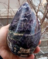 Polisajlı Büyük Gökkuşağı Florit Doğal Kütle