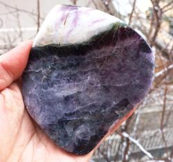 Polisajlı Büyük Gökkuşağı Florit Doğal Kütle