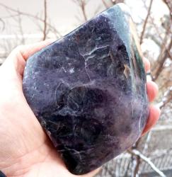 Polisajlı Büyük Gökkuşağı Florit Doğal Kütle