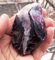 Polisajlı Mor Florit Doğal Kütle