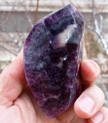 Polisajlı Mor Florit Doğal Kütle