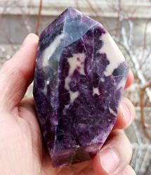 Polisajlı Mor Florit Doğal Kütle