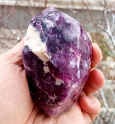 Polisajlı Mor Florit Doğal Kütle