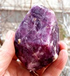 Polisajlı Mor Florit Doğal Kütle