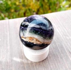 Polisajlı Mor Florit Küre 45 mm