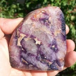 Polisajlı Mor Florit Doğal Kütle