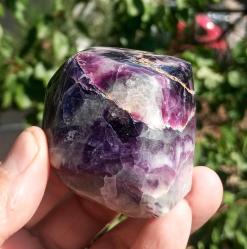 Polisajlı Mor Florit Doğal Kütle