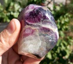 Polisajlı Mor Florit Doğal Kütle