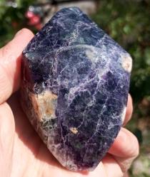 Polisajlı Gökkuşağı Florit Doğal Kütle