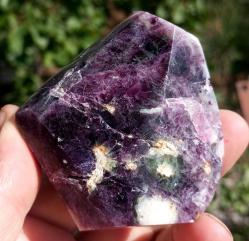 Polisajlı Mor Florit Doğal Kütle