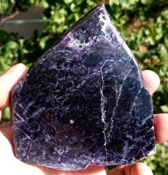 Polisajlı Mor Florit Doğal Kütle