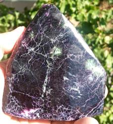 Polisajlı Mor Florit Doğal Kütle