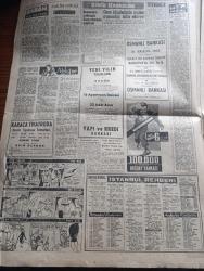 Yeni Sabah Gazetesi - Turkish Newspaper - 4 Ocak 1959 - Dr Namık Gedik 6 7 Eylül'ün dosyası kapandı dedi - Sezai Akdağ'ın Sırrı Atalay için sarf ettiği çok çirkin bir söz sert münakaşalara yol açtı - Kahraman Kaptan Kurt Carlsen İstanbul'da fotoğraf - Rus roketi güneşin peyki oluyor -  Mustafi Mebus Sadettin Yalım Demokrat partiye dönmeyecek fotoğraf - belediyeye çok müsait şartlarla 100 Skoda otobüsü teklif ediliyor fotoğraf - Cafer ile Hürmüz karikatür çizen Altan Erbulak - Hayk Hammer çizen Oğuz Aral - Gina Lollobrigida Ve Bop Hope fotoğraf - Küba'da Batista 600 milyon dolar çalmakla itham ediliyor - Castillo Fidel Castro'nun emriyle Tevkif olundu - hazreti Muhammed'in torunları yazan Nezihe Araz Yazı Dizisi - Beşiktaş 4 golle dördüncü oldu Fotoğrafı - basketbol teşvik finalinde Fenerbahçe Galatasaray karşılaşıyor yazan Yalçın Granit - Karagümrük istanbulspor'u 3 0 mağlup etti - Fenerbahçe Beykoz maçı Mithatpaşa stadında - Moda Darüşşafaka'yı rahat yendi 66 60 - Galatasaray kongre