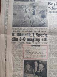 Yeni Sabah Gazetesi - Turkish Newspaper - 4 Ocak 1959 - Dr Namık Gedik 6 7 Eylül'ün dosyası kapandı dedi - Sezai Akdağ'ın Sırrı Atalay için sarf ettiği çok çirkin bir söz sert münakaşalara yol açtı - Kahraman Kaptan Kurt Carlsen İstanbul'da fotoğraf - Rus roketi güneşin peyki oluyor -  Mustafi Mebus Sadettin Yalım Demokrat partiye dönmeyecek fotoğraf - belediyeye çok müsait şartlarla 100 Skoda otobüsü teklif ediliyor fotoğraf - Cafer ile Hürmüz karikatür çizen Altan Erbulak - Hayk Hammer çizen Oğuz Aral - Gina Lollobrigida Ve Bop Hope fotoğraf - Küba'da Batista 600 milyon dolar çalmakla itham ediliyor - Castillo Fidel Castro'nun emriyle Tevkif olundu - hazreti Muhammed'in torunları yazan Nezihe Araz Yazı Dizisi - Beşiktaş 4 golle dördüncü oldu Fotoğrafı - basketbol teşvik finalinde Fenerbahçe Galatasaray karşılaşıyor yazan Yalçın Granit - Karagümrük istanbulspor'u 3 0 mağlup etti - Fenerbahçe Beykoz maçı Mithatpaşa stadında - Moda Darüşşafaka'yı rahat yendi 66 60 - Galatasaray kongre