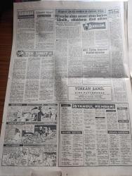 Yeni Sabah Gazetesi - Turkish Newspaper - 13 Kasım 1960 - Namık Gedik'in eşi Melahat Gedik 6-7 Eylül tertip değildir dedi fotoğraf - Sakıt Başvekili mahkeme salonunda fotoğraf - Zimmet davası müdafaaya kaldı - Amerika'da seçimi kazanan Kennedy tatilde fotoğraf - Salacak canavarı Kandemir Sipahipala idama mahkum oldu - temizlikten sonra saygı seferberliği kampanyası - Kuvvetli bir üçüncü partiye ihtiyaç var - Milli eğitim Bakanı Bedrettin Tuncel Paris'e gitti - Cafer ile Hürmüz karikatür çizen Altan Erbulak - Hayk Hammer çizen Oğuz Aral - İstanbul sinema tiyatro programı - İstanbul Ankara Radyosu Programı - Lale Oraloğlu ve arkadaşlarının kurduğu 6 tiyatrosu evlilik dolabı oyunuyla perdesini açtı fotoğraf - haftanın adamı Müşfik Kenter - favori Karagümrük Şekerhilale puan verdi - Fenerbahçe'nin Galatasaray ile arası açıldı - Galatasaray Rostov bugün oynuyor - milli Lig puan cetveli - Beklenmeyen netice PTT kasımpaşa'ya 1-0 Galip - Egespor sahte lisansla beş oyuncu oynattı - Voleybol