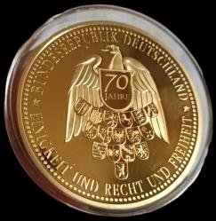 Almanya Birliğinin 70 yılı 1949-2019 Hatıra Altın Kaplama Madalya 40mm