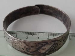 OSMANLI DÖNEMİ SAVAT İŞLEMELİ GÜMÜŞ BİLEZİK RR1AAA1 PEK ÇIKMAZ