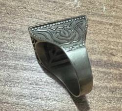 Firuze Gümüş Kırmızı Akik Taşlı Gümüş Erkek Yüzük 13,25 gram  Parmak Kalınlığı 2 cm