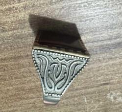 Firuze Gümüş Kırmızı Akik Taşlı Gümüş Erkek Yüzük 13,25 gram  Parmak Kalınlığı 2 cm