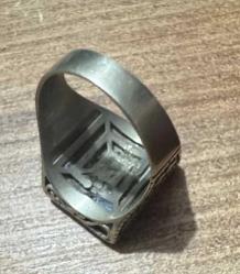 Firuze Gümüş Kırmızı Akik Taşlı Gümüş Erkek Yüzük 13,25 gram  Parmak Kalınlığı 2 cm