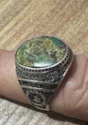 Doğal Turkuaz El Yapımı 925 Ayar Gümüş Yüzük 7,83 gr