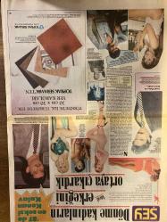 ŞEY HAFTALIK MAGAZİN GAZETESİ DOĞUM GÜNÜ HEDİYESİ  ( Turkish Newspaper ) - 26 ARALIK 1987 -TAM TAKIM 12 SAYFADIR -Gonca Vuslateri-Türkan Şoray-Aydın Şener-Yasemin Kutsi-Sevtap Parman-Tolga Savacı-Metin Şentürk-Ahu Tuğba-Salih Güney-Serpil Çakmaklı-Perihan Sözen-Sabah Duru-Mine Zeren-Merih Fırat-Nigar Uluer-Manolya-İsmail Kılıç-Küçük Ceylan-İbrahim Tatlıses-Hülya Mahmut Tuncer-Murtaza Elgin-Tekin Aksmanoğlu-Haşim Hekimoğlu-Nuriye Kantar-Tijen Kantar-Yüksel Uzel-Müşerref Akay-Tulûg Çiğgen-Gökhan Güney-Burhan Uğur Bayar-Mine Koldaş-Hakkı Bulut-Hüner Coşkuner-Murteza Elgin-Mine Koşan-Yavuz Aslan-Bomba Gibi-Yeşilçam’daki krize son umut-Böyle Gonca’ya kim tahir olmaz ki-Dönme kadınlar oraya çıkardı-87’de en seksi kadın kim-Sanat uğruna çocuğumu kaybediyordum-Göz doyuran yılbaşı hindisi-Bakımlı fahişe üçledi-Ağlatan gala-Sulu bir doğum günü-Açılışların adamı-Ahu yine yapıştı-Vah Serpil vah-İzmir’in bulutları uğur getirdi-Perihan Sözen’in kurnazlığı-Çocuğunuzun ikinci evi Atom Karınca açıldı-S