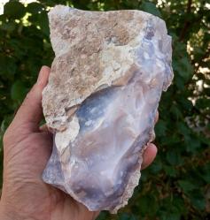 Büyük Mor Kalsedon Ham Kütle