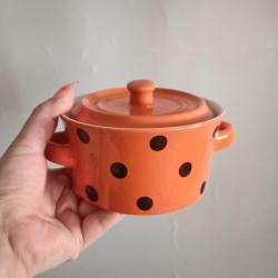 Retro Turuncu Mini Güveç