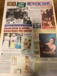 ŞEY HAFTALIK MAGAZİN GAZETESİ DOĞUM GÜNÜ HEDİYESİ  ( Turkish Newspaper ) - 17 EKİM 1987 -TAM TAKIM 12 SAYFADIR -Nigar Uluer-Hüseyin Akın Karos-Kenan Kalav-Selen Büke-Kenan Evren-Fatma Girik-Yasemin Evcim-Nazan Şoray-Turan Çevik-İbrahim Tatlıses-Derya Tuna-Zeki Müren-Sevim Tuna-Ayben Erman-Ferhunde Karaca-Orhan Mandıra-Kamil Sönmez-Nevin Akbaş-Mehmet Göl-Latif Gülaçar-Türkan Şoray-Şener Şen-Ayşegül Adlıgüzel-Kadir İnanır-Tarık Akan-Cihan Ünal-Melih Özdemiroğlu-Orhan Esen-Mine Mutlu-Kadir İnanır-Dilan-Emel Sayın-Sibel Egemen-Feri Cansel-Nalan Çöl-Çakır Gözlüm-Erol Atar-İlyas Tetik-Korkut Can-Sami Çetinkaya-Çıplak Yıldız Rezaleti-Dizi Uğruna Dişliğini Öldürdü-Büyük Nankörlüğü-Koskoca Valiyi Figüran Yaptılar-Büyük Ayıp-Kenan Evren’in Evinde Kenan Kalav Film Çevirdi-Fato Taş Gibi-Çapkın Erkeklerin Çoğu Nonoş-Bu Jeyn’e Tarzan Yasak-Perihan Abla Şakir’i Sahneye Çıkarıyor-Güldüren Doğum Günü-Tavernalar Kralına Prenses Bulunamıyor-Doğum Gününde Hastanelik Oldu-Arabesk ve Halk Müziğinde Süper Bi