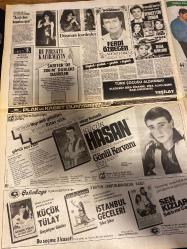 ŞEY HAFTALIK MAGAZİN GAZETESİ DOĞUM GÜNÜ HEDİYESİ  ( Turkish Newspaper ) - 11 NİSAN 1987 -TAM TAKIM 12 SAYFADIR -Sibel Turnagöl-Seyyal Taner-Neşe Aksoy-Erol Tezeren-Melike Bahar Öztan-Nevzat Ayaz-Yaprak Sunal-Kemal Sunal-Süheyla Sunal-Hale Soygazi-Banu Pırılhasan-Deniz Türkali-Ferdi Özbeğen-Necmi Türk-Azra Balım-Ferhunde Karaca-Orhan Mandıra-Kamil Sönmez-Küçük Hasan-Küçük Tülay-Murat Yıldız-Müjde Ar-Atıf Yılmaz-Türkan Şoray-Sezen Aksu-Müslüm Yılmaz-Ferdi Tayfur-Nalan-Sevda Sayın-Burçin Orhon-Mine Koşan-Yüksel Uzel-Seda Sayın-Burçin Orhon-Mehri Fırat-Nursat Doğançişik-Canan Başkaya-Nazan Berk-Kadir İnanır-Halil Ergün-Dilek Şeniz-İğrenç İlişki-Bu Aşk Bir Kurban Verdi-Felaket Kadın-Bir Kalkavan’dan Bir Kalkavan’a-Melike’ye Aşık Oldum-Sahneye Yeşilçam’da Hazırlandı-Sinema Günleri’ne Yakışan Açılış-Bu Adama İnsan Diyen Ölsün-Düşman Kardeşler-Gönül Kervanı-Geçmişler Günler-İstanbul Geceleri-Sen Kızları Sıktım Canım-Murat Yıldız Bebek Gibi-Özal’dan Yardım Dalan’dan Jest Bekliyor-Beklenmeyen D