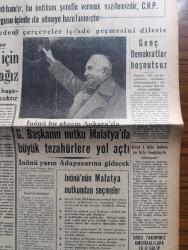 YENİ ULUS GAZETESİ - TURKİSH NEWSPAPER - 10 NİSAN 1954 - DIŞ SİYASET YAZAN HÜSEYİN CAHİT YALÇIN BAŞMAKALE - CHP GENEL BAŞKANI MALATYA'DA ONBİNLERCE VATANDAŞA HİTAP ETTİ - İSMET İNÖNÜ'NÜN İLK SEÇİM NUTKU - 1954 SEÇİMLERİ TÜRK MİLLETİ İÇİN YENİ BİR İMTİHANDIR - TÜRK MİLLETİ BİZİ İKTİDARA GETİRİRSE HER ŞEYDEN ÖNCE VATANDAŞ İÇİN EMNİYET İDARESİ KURACAĞIZ - CHP GENEL BAŞKANI İSMET İNÖNÜ'NÜN NUTKU MALATYA'DA BÜYÜK TEZAHÜRLERE YOL AÇTI - İSMET İNÖNÜ'NÜN MALATYA NUTKUNDAN SEÇMELER - GENÇ DEMOKRATLAR HOŞNUTSUZ - ORDU TAKIMIMIZ AMERİKALILARA 10-0 GALİP - KULAKLARI ÇINLASIN YAZAN NİHAT ERİM - CİNAYET AŞK VE MACERA ROMANI YAZAN MORİS PÖHAR YAZI DİZİSİ - SİYANET MELEKLERİ ANKARA VE İSTANBUL'DA BİRER KULÜP AÇTILAR - TAKIMIMIZIN DÜNYA KUPASI HAZIRLIĞI - TÜRK VE ARAP FİLMLERİ RAKS YILDIZI MELİKE EL CEMAL VE GÖNÜL YAZAR ESENPARKTA - CUMHURİYET HALK PARTİSİ EŞYA PİYANGOSU - TÜRKİYE MARATON ŞAMPİYONASI - İKİ SEVGİ ARASINDA ANKARA SİNEMASINDA - TÜRK FİLMİ ARAMIZDA YAŞAYAMAZSIN PARK VE SUS SİNEMASINDA