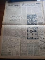 ULUS GAZETESİ - TURKİSH NEWSPAPER - 23 NİSAN 1949 - PRENSİPLER ETRAFINDA YAZAN HÜSEYİN CAHİT YALÇIN BAŞMAKALE - BUGÜN MİLLİ EGEMENLİK VE ÇOCUK BAYRAMIMIZ - CUMHURBAŞKANIMIZ İSMET İNÖNÜ DÜN DE SİNOP'TA HALKLA GÖRÜŞTÜ - TÜRKİYE BÜYÜK MİLLET MECLİSİ BUNDAN 29 YIL ÖNCE BUGÜN 23 NİSAN 1920'DE ANKARA'DA AÇILMIŞTI - FRANSIZ DIŞ BAKANI ROBERT SCHUMANN'A GÖRE BERLİN ABLUKASI İÇİN GÖRÜŞME OLUYORMUŞ - KADIN RESSAMLARIMIZ YAZAN PEYAMİ SAFA - DİL TARİH VE COĞRAFYA FAKÜLTESİ ÖĞRENCİ DERNEĞİNİN ŞİİR GÜNÜ FOTOĞRAF - TURGUT DEMİRPOLAT DUY ŞİİRİ - 3 KONSER YAZAN MESUT CEMİL - KUSURLAR VE DALGINLIK PSİKOLOJİSİ YAZAN RASİM ADASAL - BİR HİNT BALE HEYETİ GELİYOR - ALBAY HÜSNÜ ZAİM DİYOR Kİ SURİYE TÜRKİYE İLE DOSTLUK SİYASETİ GÜTMEK EMELİNDEDİR - DEMİRSPOR EMNİYET MAÇININ ÖNEMİ - ISMARLAMA İHTİLAL ÇEVİREN REŞAT NURİ GÜNTEKİN - LEYLA HÜSNÜ YUSUF HÜSNÜ SABİTE TUR SITKI AKÇATEPE BOMONTİ AİLE SAZ SALONUNDA - ANKARA KIZ LİSESİ TAKIMI FOTOĞRAF - BUKET LOKANTASI - HAYAL YOLU FİLMİ BÜYÜK SİNEMADA - ÜÇ MAVİ MELEK