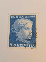 İsviçre(Helvetia)     Pro Juventute: Meadow and garden flowers, girl's portrait - Pro Juventute: Çayır ve bahçe çiçekleri, kız portresi