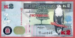 Zambia, 2 Kwacha , 2012 p49a,ÇİL (MZT 10 917)