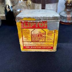 1930 İngiliz LIPTONS Antika Teneke Çay Kutusu