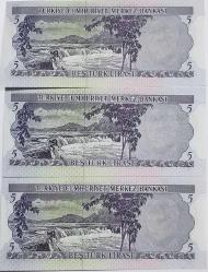 6.EMİSYON 5 LİRA SERİ L02 (3 ADET)-ÇİL