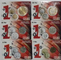 2007 YILI 1-5-10-25-50 KURUŞ VE 1 YTL SETİ (ÖZEL KİTİNDE)