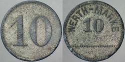 ALMANYA 10 PFENNİG WERT MARKE 1910-20 LER. ÇİNKO 19 mm