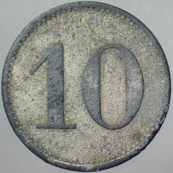 ALMANYA 10 PFENNİG WERT MARKE 1910-20 LER. ÇİNKO 19 mm